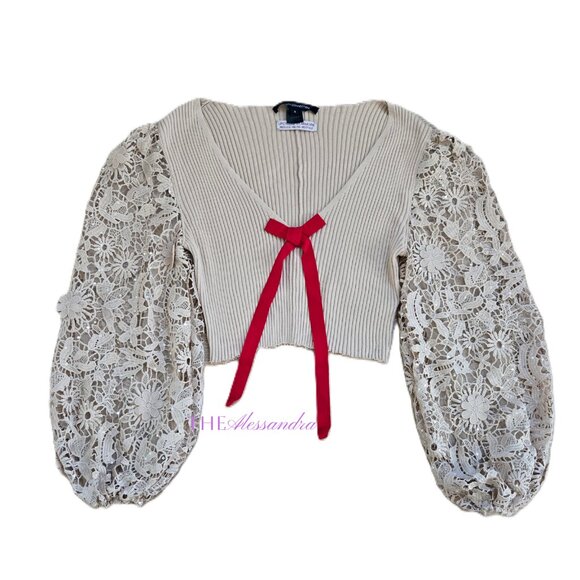 French Connection Upcycled by Armoire Sweater Rare MSRP $98 Unique & Vintage - Picture 13 of 13